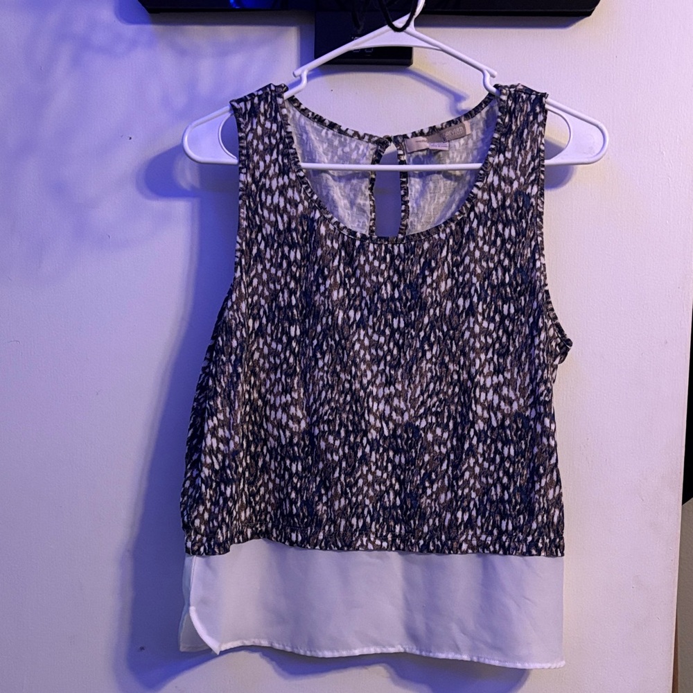 Forever 21 Black and White Sleeveless Tank Top